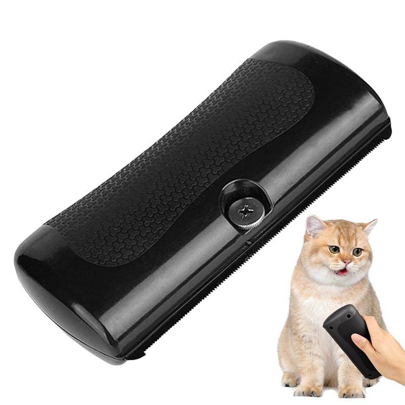 2025 Trend Pet Grooming Brush 2Pc Black Dog Cat Comb Hair Remover Tool Ergonomic Design For Long And Short Hair Pets