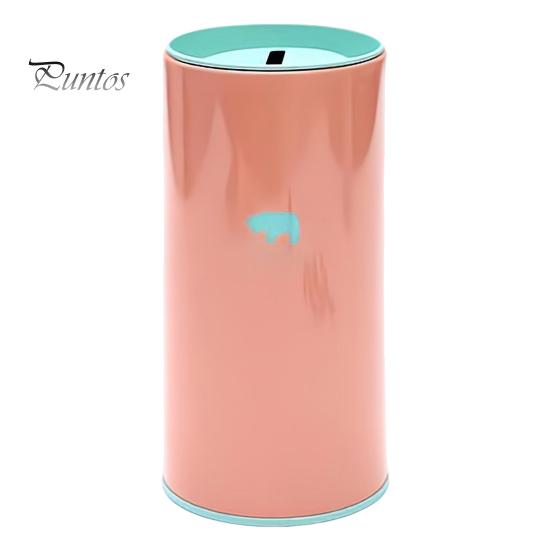 Hucha de Metal de Gran Capacidad con Diseño de Patrón Animal para Niños, Hucha Cilíndrica, Herramienta de Gestión Financiera