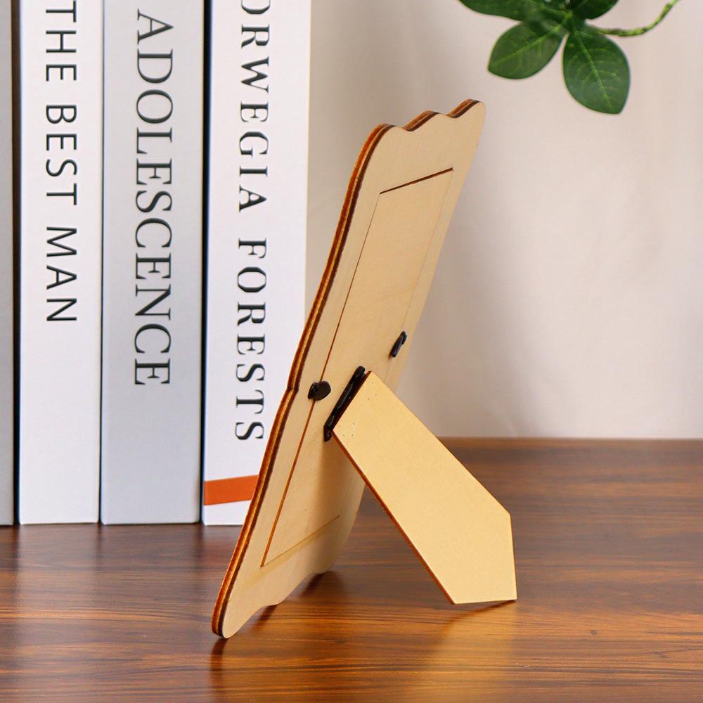 Wooden DIY Photo Frame Painting Photo Wooden Blank Photo Frame Vertical Postcard Frame Set Home Decoration Wedding Accents