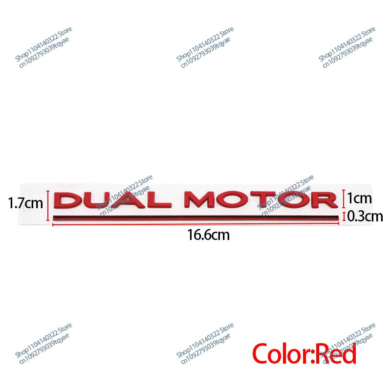 ABS SpaceX Dual Motor Sticker Fender Side Decal For Tesla Model Y S 3 X Letters Space Logo Rear Emblem Badge Trunk Accessories