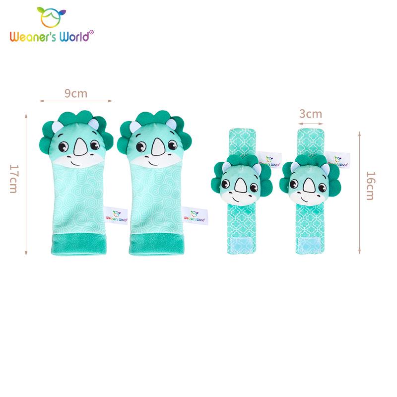 Newborn Baby Rattle Wristband and Socks Set, Educational Toy for 0-2 Years