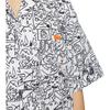 adidas Originals Trefoil SS22 Camicia Casual Stampata a Maniche Corte da Uomo Top Bianco HR6450