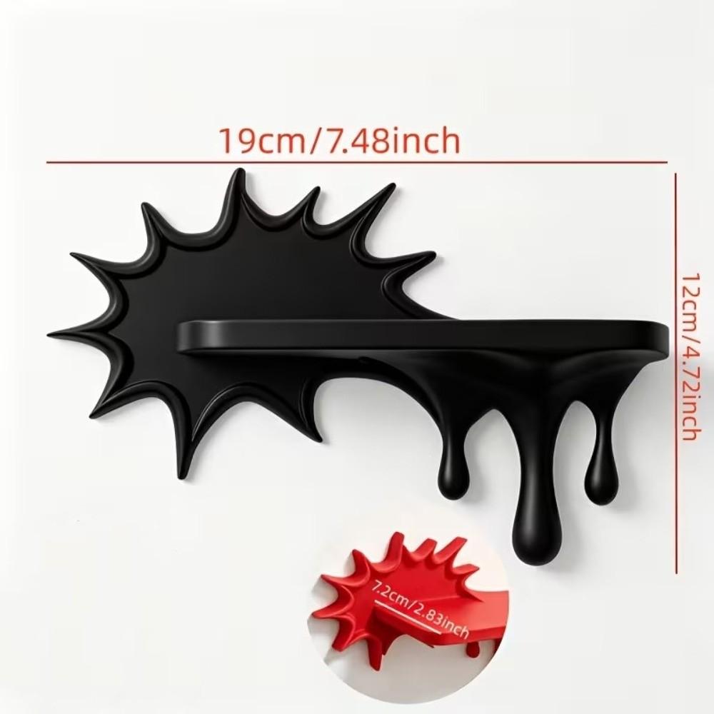 3D Printed Floating Wall Stand Irregular Shape Wall Storage Shelf Melting Display Rack  Bedroom