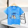 New Blue T Shirt Its My Birthday Cotton Round Neck Tops Cartoon Blueys Birthday Number Cute for Boys Anime Short Sleeve Clothes