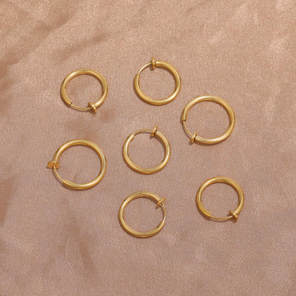 10pcs 304 Stainless Steel 2mm Wire Ear Clips Fake Hoop Earrings for Women Without Ear Holes Clip DIY Jewelry Making Accessories