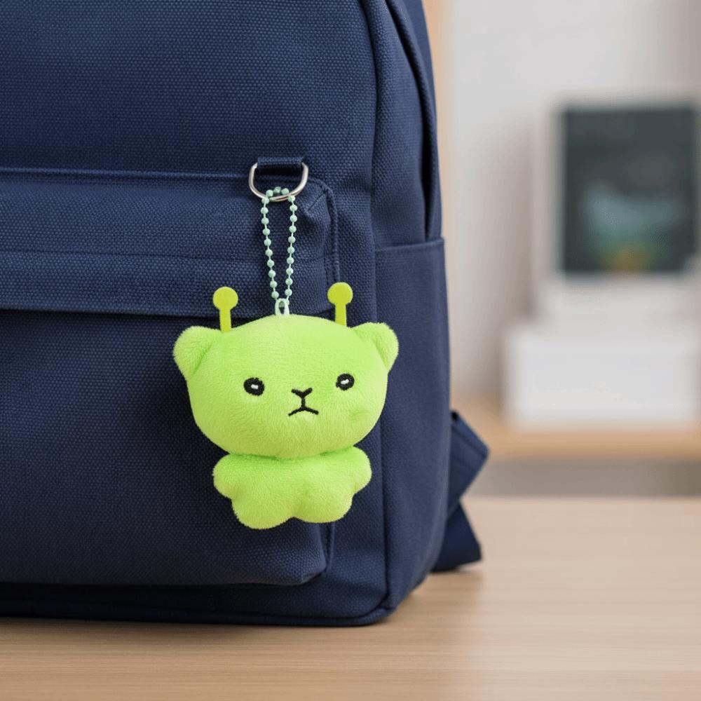 Cute Star Plush Backpack Pendant Mini Alien Cat Keychain Cartoon Mobile Phone Rope  Birthday
