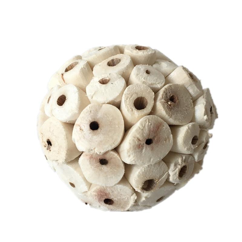 3Pcs Bird Shreddable Sola Balls Parrot Foraging Toy Natural Material for Cockatoo African for Grey Macaw