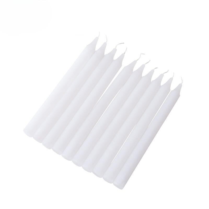 10 Pack Red and White Candles for Home Lighting, Daily Ordinary Candles, Non-romantic Wedding Long Pole Emergency Candles