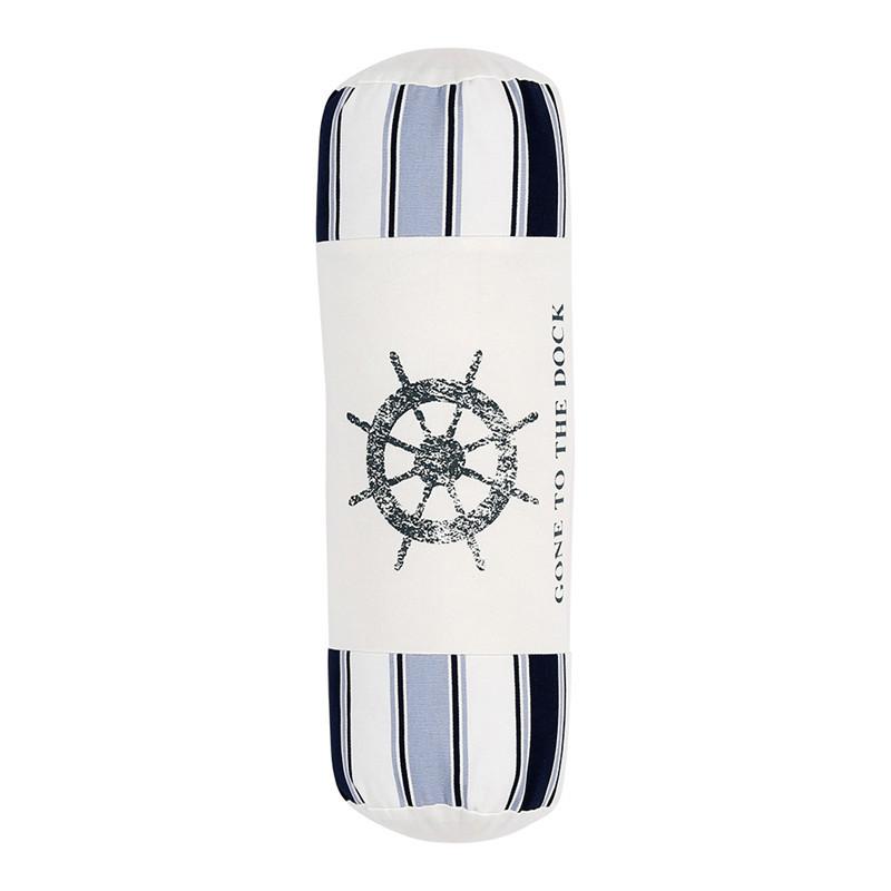 45x15cm Cylindrical Shaped Cushion Mediterranean Style Sea Anchor Cotton Linen Home Sofa Pillow Decoration