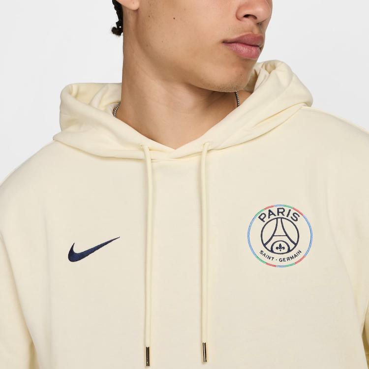 Nike Paris Saint-Germain Letter Logo Embroidered Hoodie Men Hoodies Coconut FZ8547-113