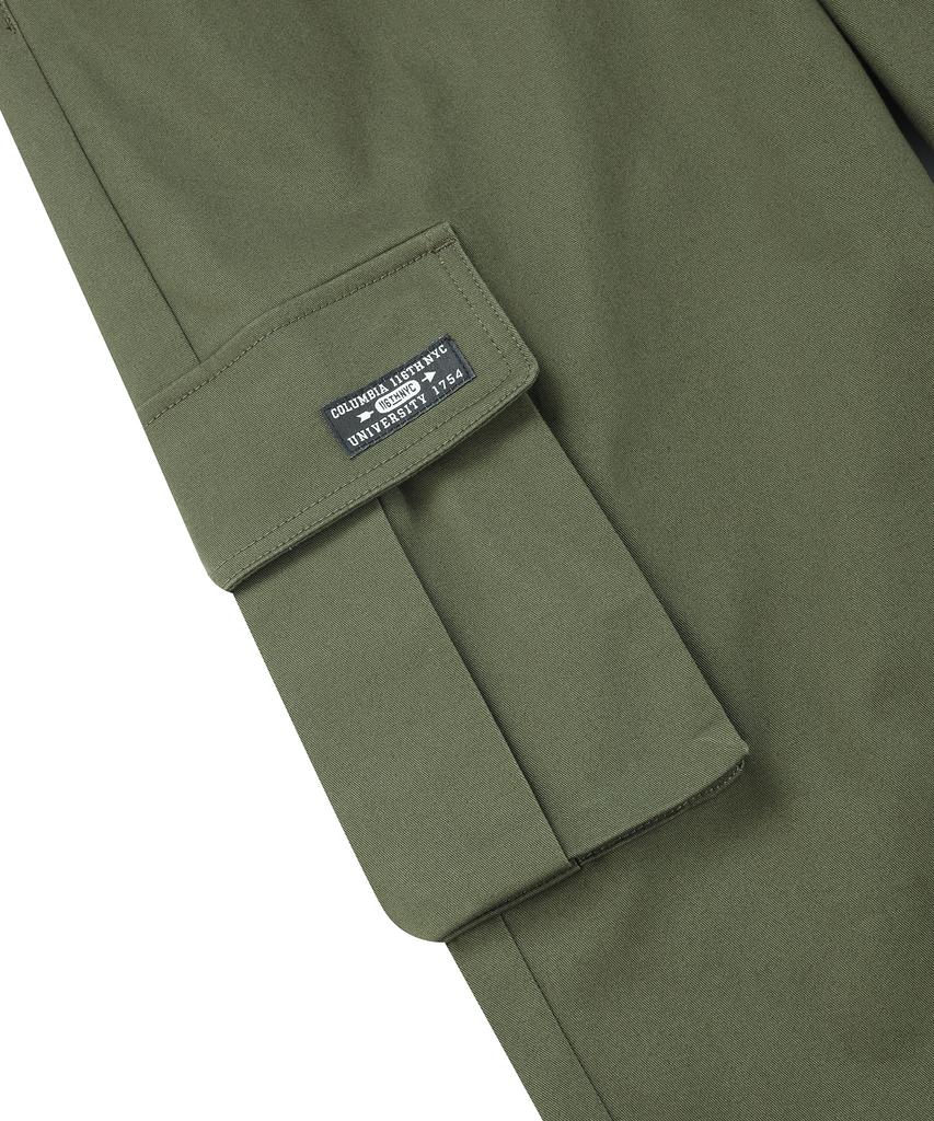 COLUMBIA UNIVERSITY Nyc Label Cp Multi Pocket Loose Fit Pants Dark Khaki