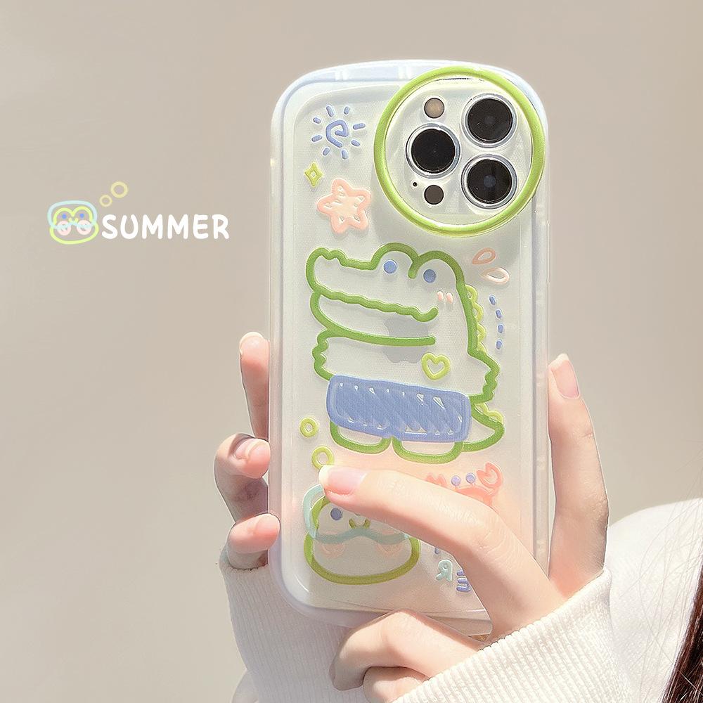 

Забавный мультяшный милый крокодил прозрачный чехол для телефона iPhone 15 14 13 12 11 Pro Max X XR XS XSMAX 7 8 Plus SE2022 SE2 защитный чехол на весь корпус iPhone SE 2020 зелёный