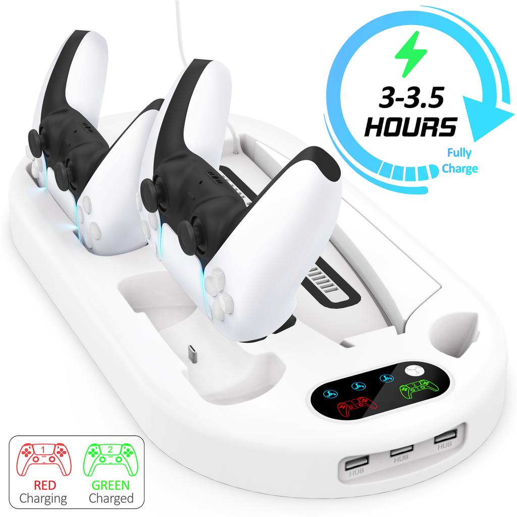 For Sony PS5 Console Controllers Charging Dock Cooler Stand Holder Headphone Holder