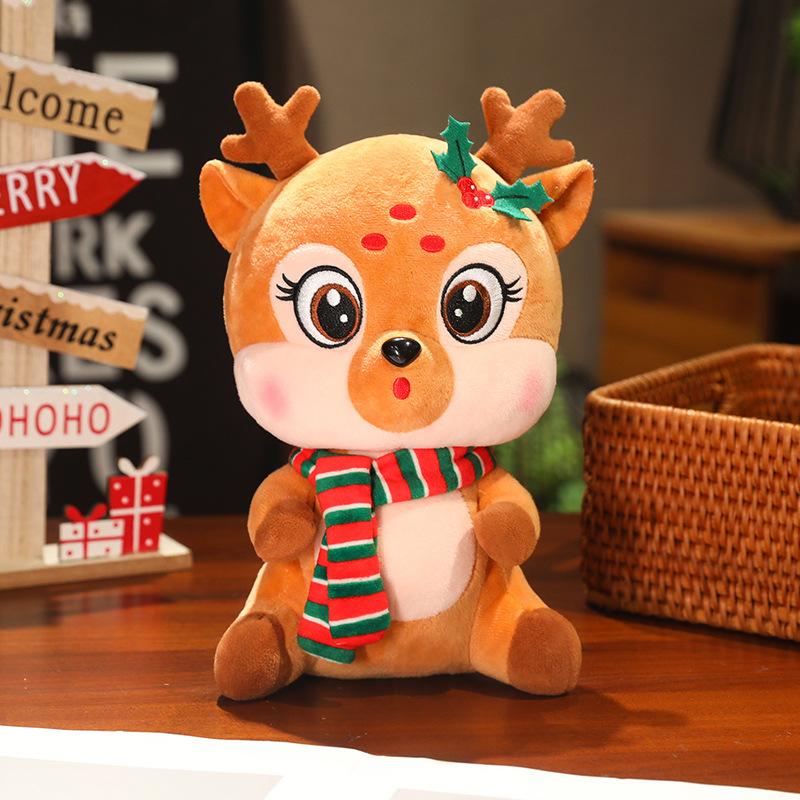 Рождественская кукла милый Санта-Клаус лось снеговик кукла дарит друзьям новые рождественские подарки 20cm