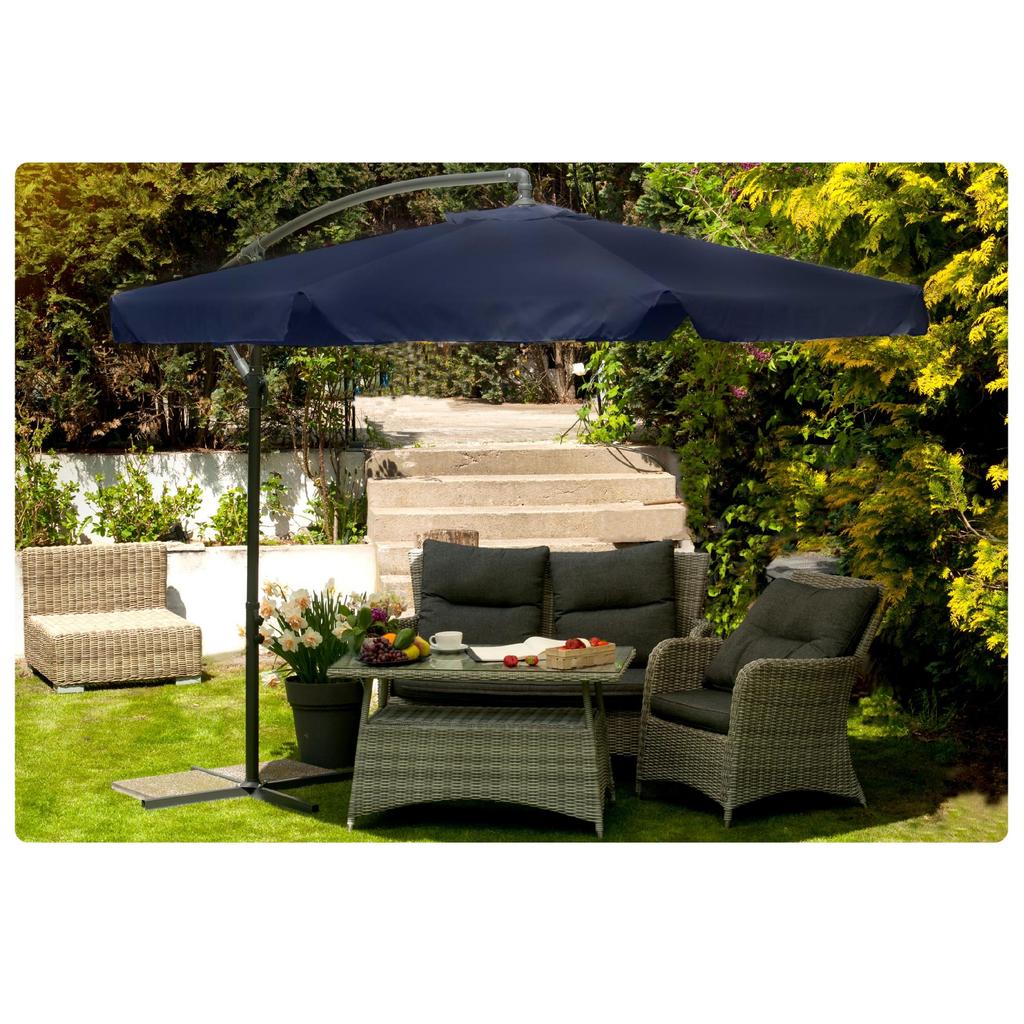 3M Blue and Navy Blue Cantilever Umbrella