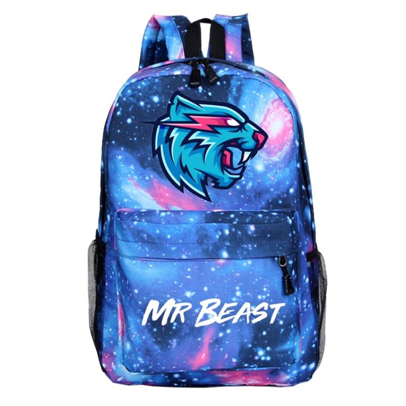 Mr Beast Lightning Cat Backpack High Capacity School Bag With Breathable Material