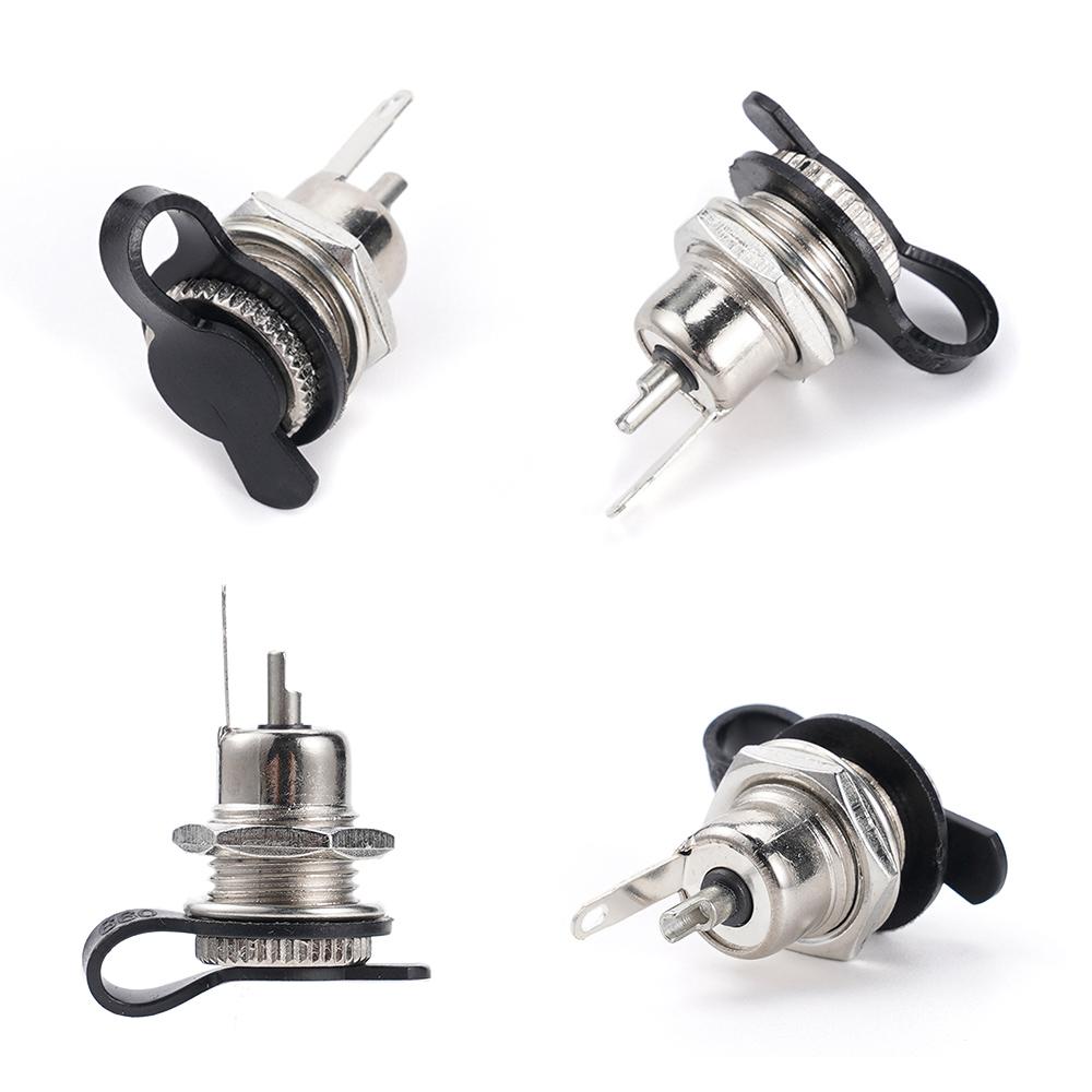 6Pcs/Set DC099 Power Supply Socket DC Female Socket 5521 5525 Power Jack Socket Female Panel Mount Connector Metal 10A