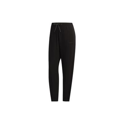 Solid Color Drawstring Sports Pants Women Bottoms Black EI4254
