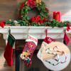 1/2PC Christmas Stocking Hook Xmas Red and Green New Year Sock Hanger Party Decorations Striped Home Metal Holiday Fireplace