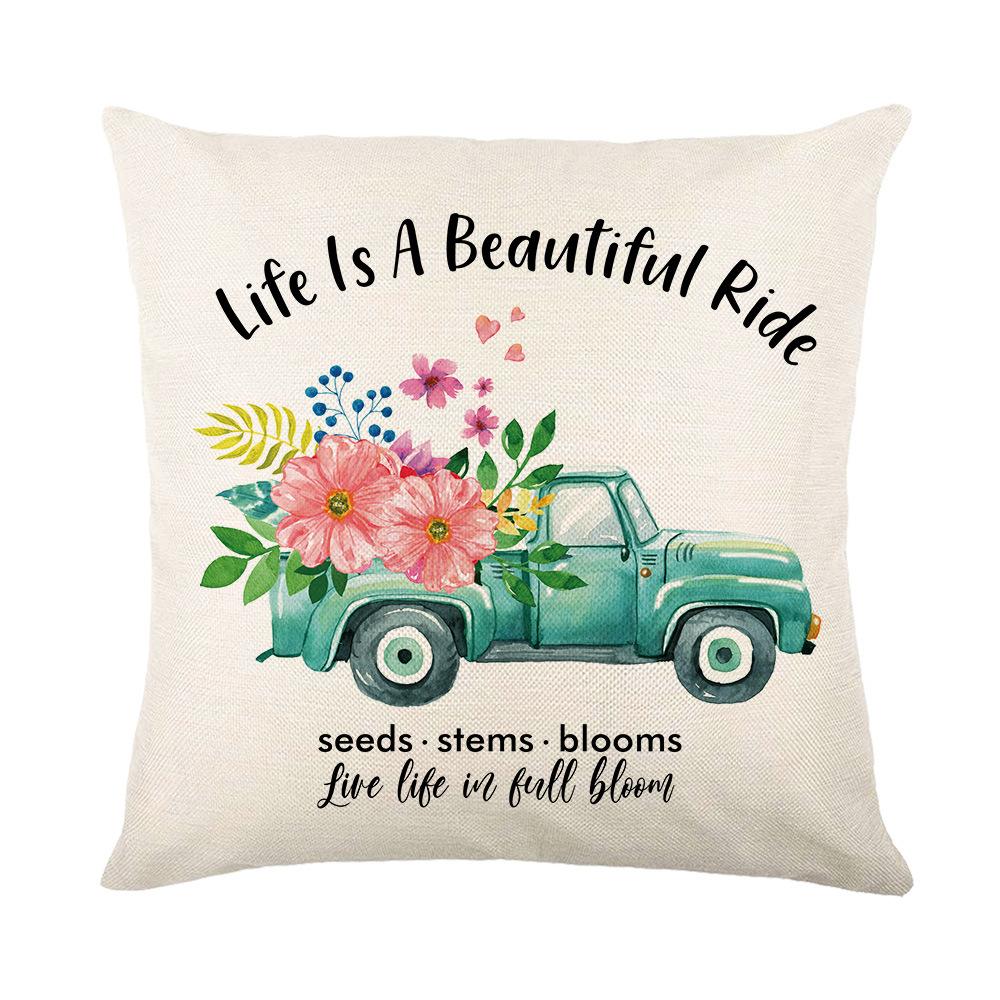 Pillow New Spring Home Decoration Printed Cushion Cover Sofa Cushion Cushion Pillow Cover