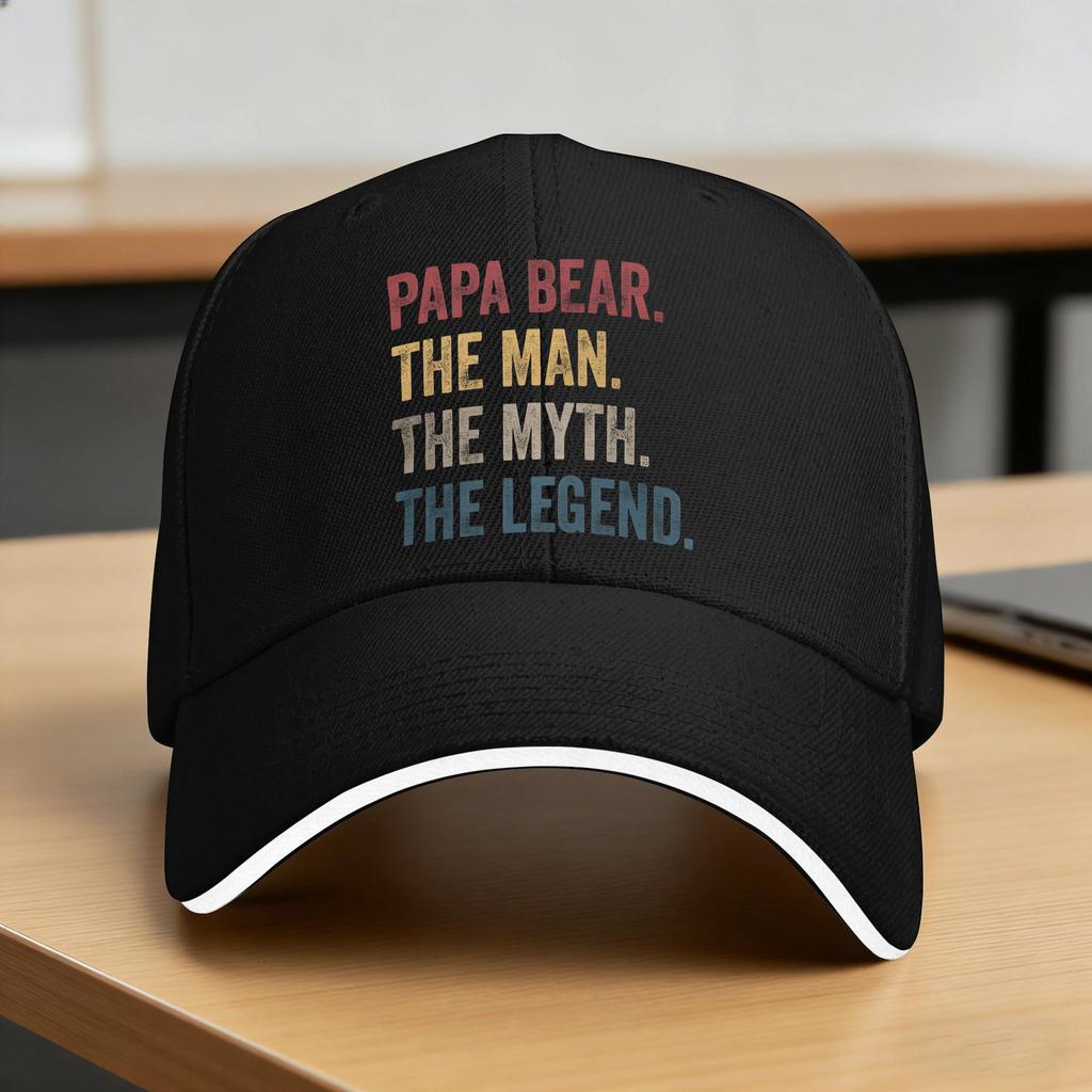 Fathers Day Papa Bear Periodic Table Sun Baseball Cap Summer UnisexTeens  Print Trucker Hat Tennis Skate Baseball Caps