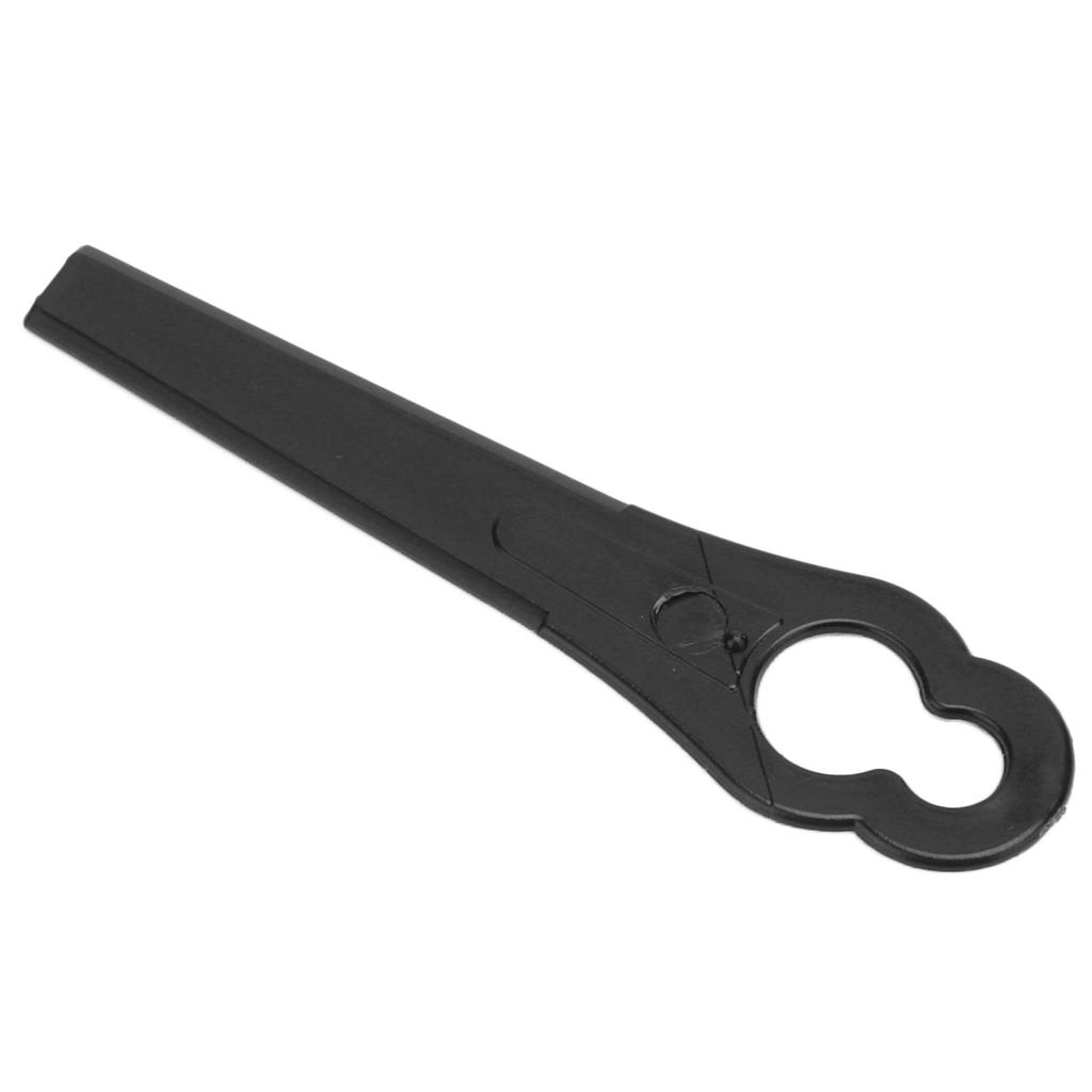 100Pcs Trimmer Plastic Blade Replacement for Garden Lawn Mower 80mm Length 11x7mm Hole Diameter