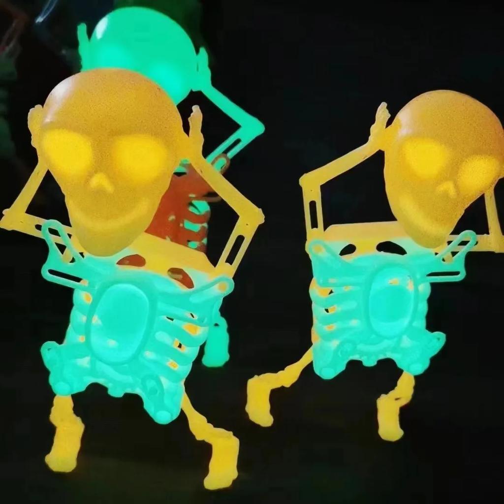 3D Printing Dancing Skull Skeleton, Interesting Mini Skull, Spooky Dancing, Comes with Home Decorations, Children's Gifts
