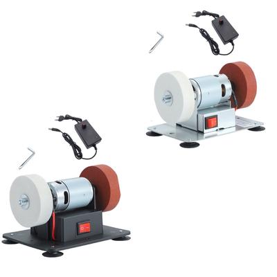 Electric Desktop Grinder Featuring 150W Motor And Two Wheels Ideal For Sanding Sharpening Home Workshop Tool Maintenance