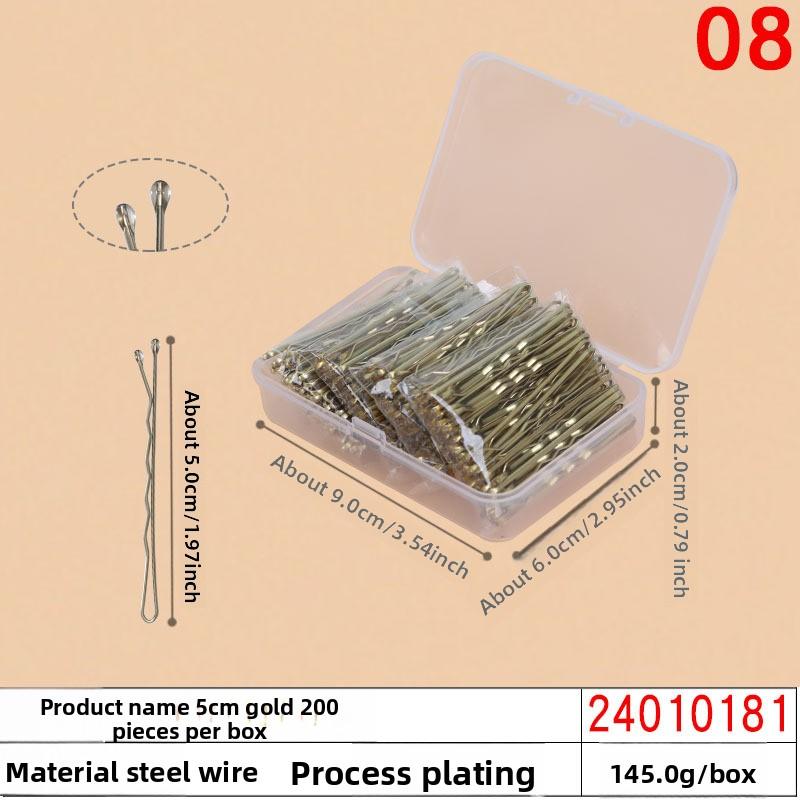 Black Steel Clip Box Contains A Straight Clip for The Bride's Updo Hairstyle Bangs Clip Wavy Hair Clip and Hair Accessory