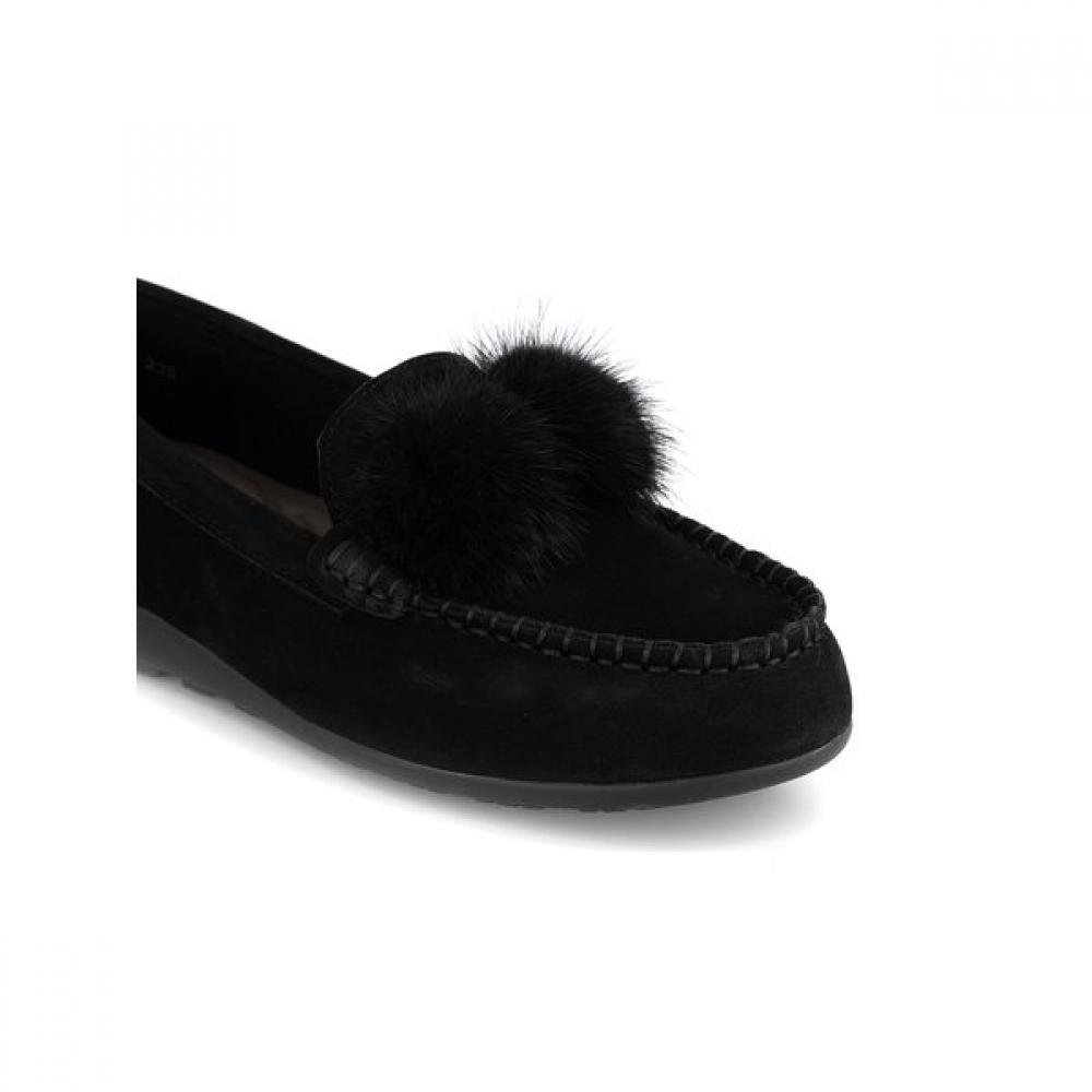 Vainer Women S Comfort Fur Loafer Black 322f0v1ba