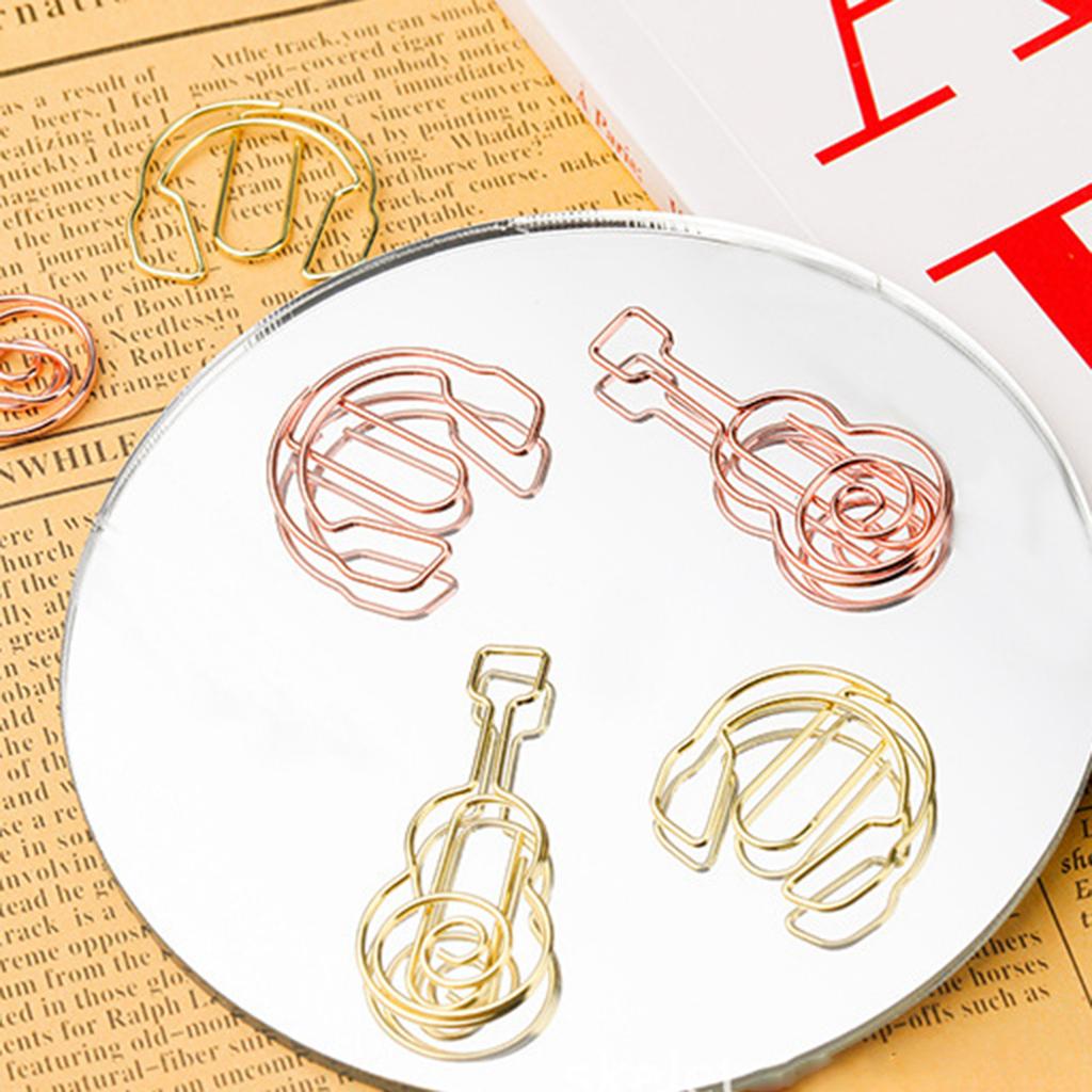 50Pcs Mini Paper Clips Music Note Shaped Paper Clip for Home Office Note Paper Clips Stationary Clips File Folders Clamp