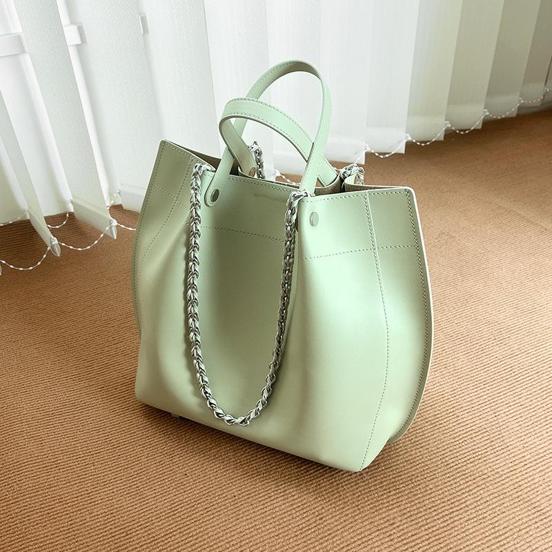 

Нишевая дизайнерская сумка-тоут новая высококачественная фактурная сумка-ведро на плечо универсальная сумка светло-зеленый