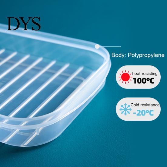 Food Storage Box Transparent with Lid PP Vegetables Seafood Fish Refrigerator Organizer Kitchen Tools