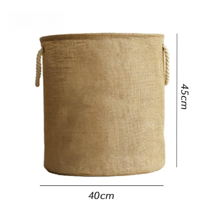 Huangma dirty clothes basket hand-held cotton rope dirty clothes basket clothes storage basket household clothes basket
