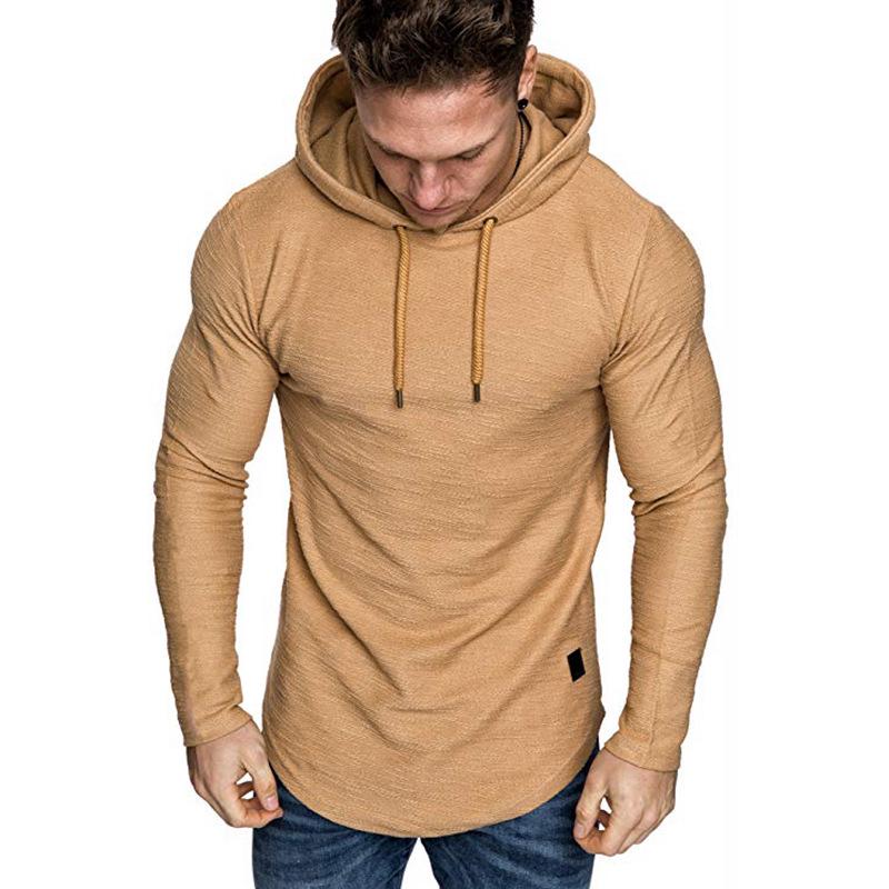 Moda Autunno e Inverno Giacca Maglione Casual da Uomo con Patchwork Felpa con Cappuccio