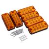 6pcs 8 LED Clearance Side Marker Light Indicator Lamp Truck Trailer Lorry Yellow