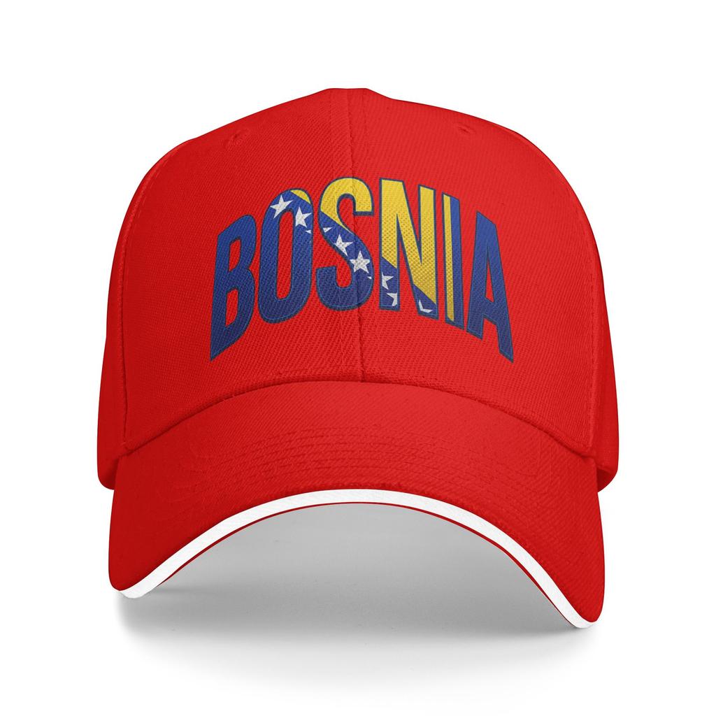 Women Unisex Bosnia and Herzegovina Flag Outdoor Hat Adjustable Cap Casual Baseball Cap Sunscreen Hats