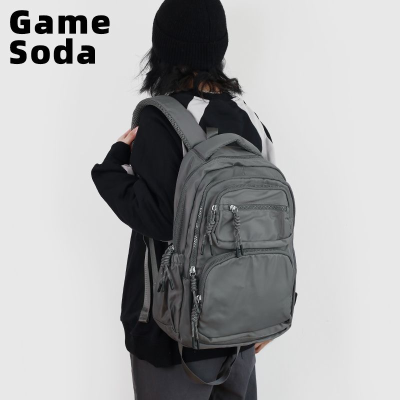 

Video Game Soda High School Student Female Work Clothing Leisure Schoolbag Gray