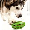 Pet Chew Toy Food Leakage Puzzle Slow Feeder Rugby Shape Natural Rubber Bite-Resistant Clean Teeth Massage Gums Dog Toy