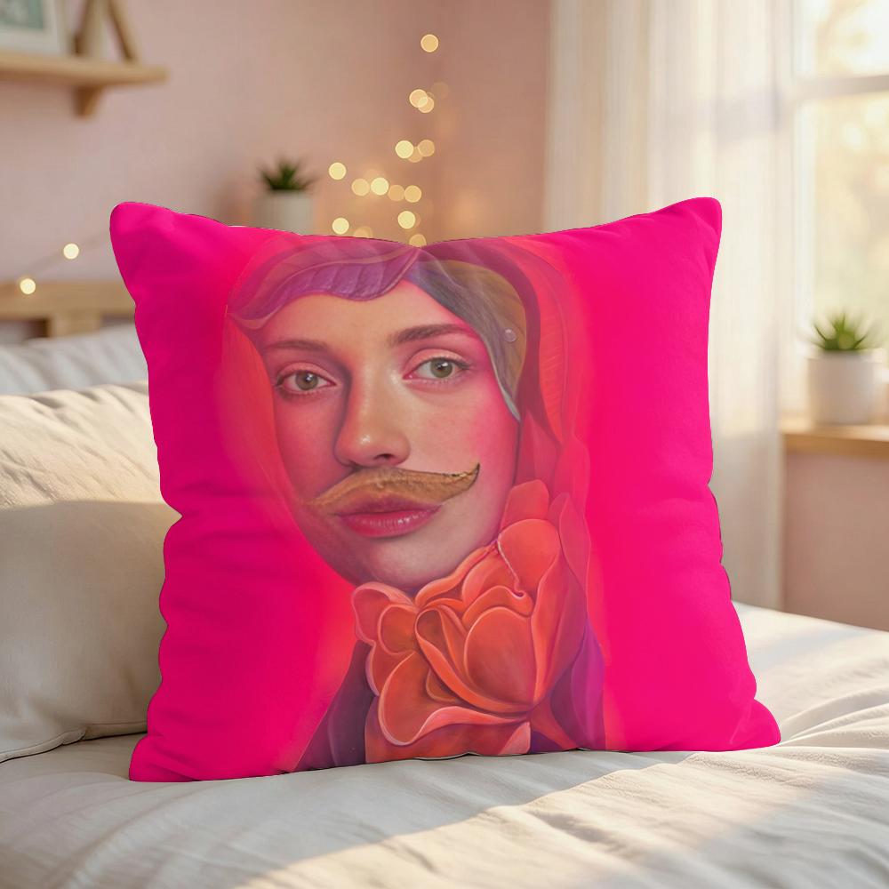 NNatasha Lelenco Abstract Art Cushion Cover Silky Short Plush Invisible Zipper Dustproof Sofa Pillow Case For Home Decor