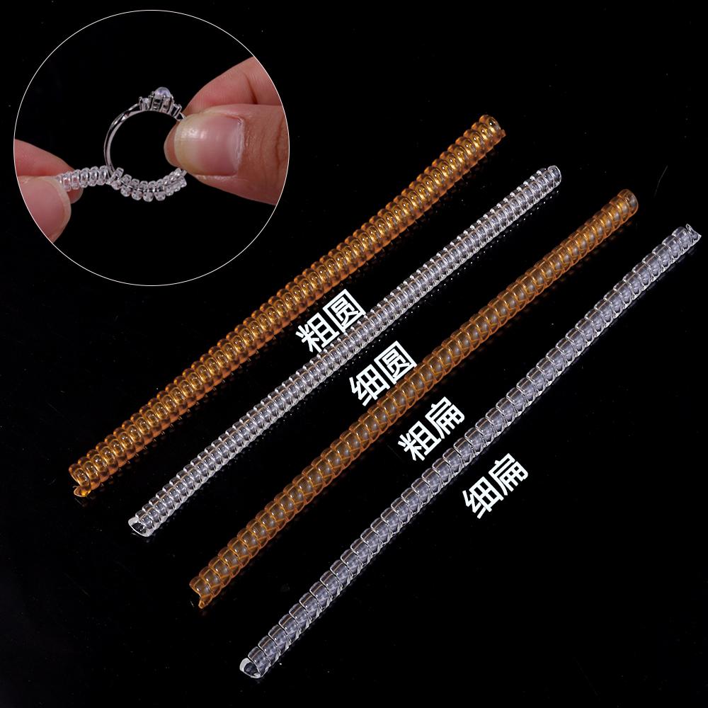 10pcs/lot Ring Size Adjuster Accessories Adjustable Invisible Transparent Spiral Spring Resizing Tools For Jewelry