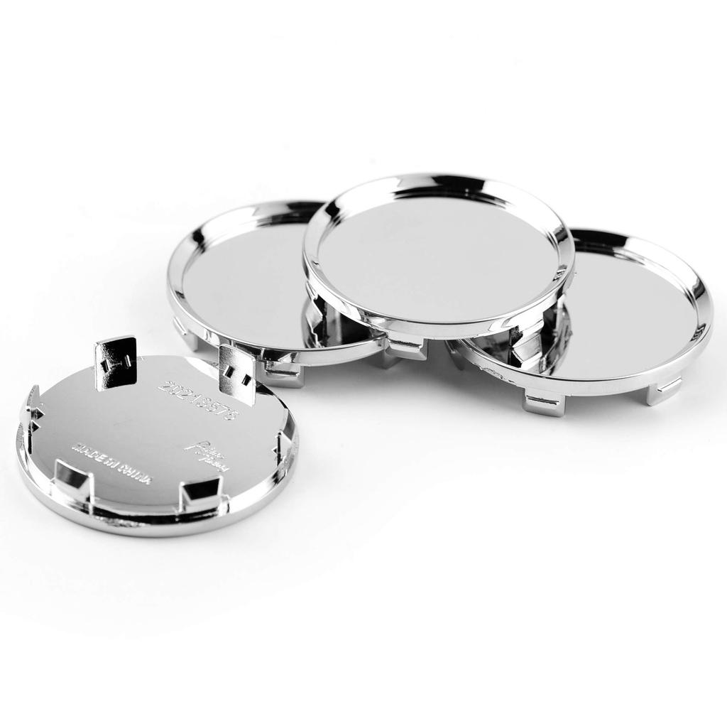 Rhinotuning Wheel Center Caps 64mm 61mm 4pcs Plated Silver Wheel Cover Center Cover