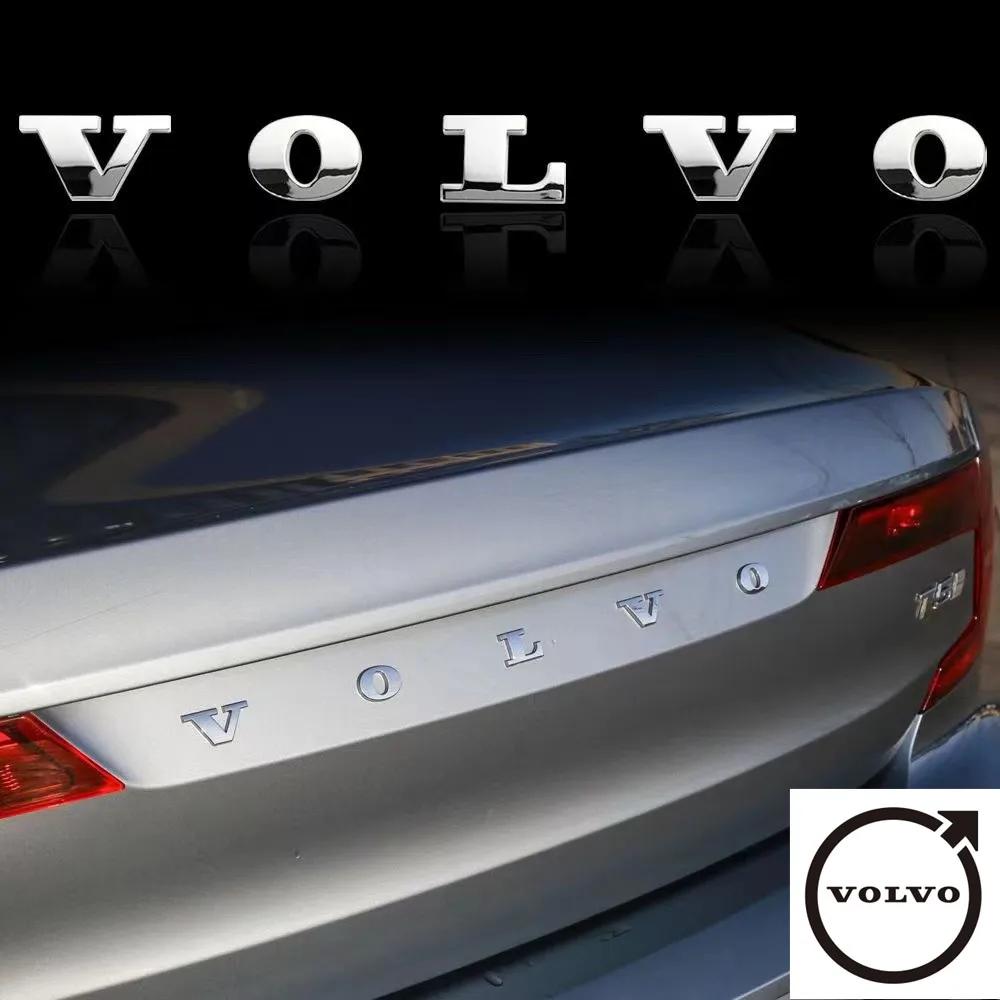 Car 3D ABS sticker badge is suitable for Volvo V60S9S8LXC60XC90 trunk sticker Volvo letter Polaris stereo badge tail decoration.