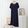 New Short-sleeved Crew Neck Nightdress Women's Summer Modal Dress Summer Long A-shaped Dress