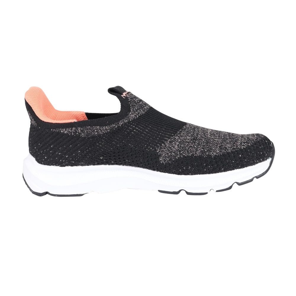 Moonstar Synergy Shock Wide SNGY 3E Cushion, Lightweight, Soft, Hands-Free Slip-On, Cushioned, Absorbing, Breathable, Fit, Women's, L25, Black, 22.5