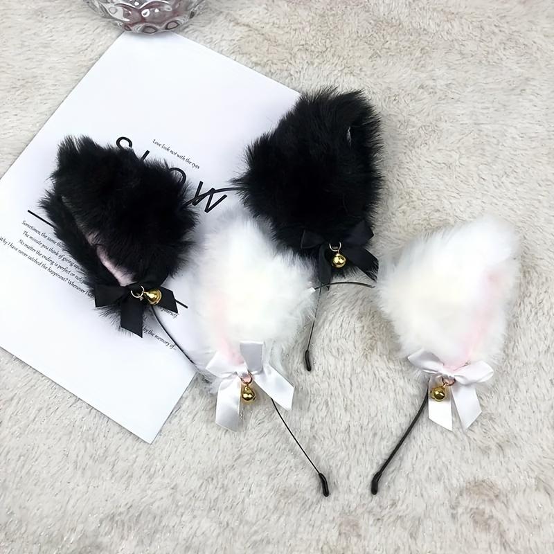 2 шт. Набори Високої Якості Лапки Кішки Рукавички Зимові Милі Мультяшні Дівчата Рукавички З Відкритими Пальцями Обруч з Дзвіночками Лисиця Вушка Кішки Головний Убір