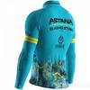 Mens Long Sleeve Fleece Cycling Jersey Set Winter Thermal Bike Wear Road Outdoor Sports