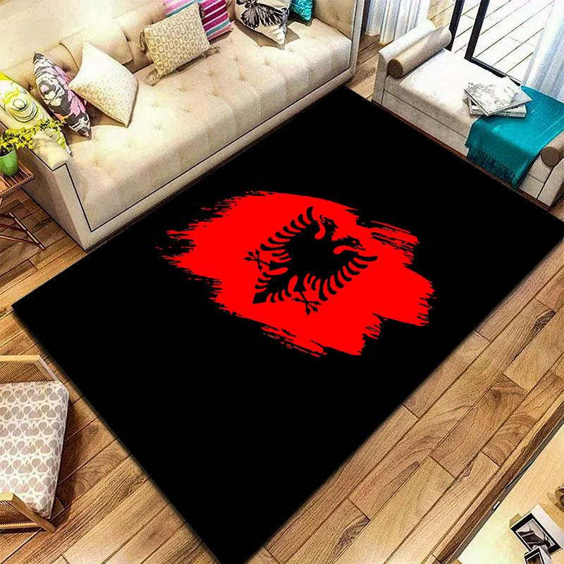 Republic of Albania Carpet Rug for Living Room Bedroom Home Sofa Decoration,Kids Play Non-slip Floor Mat
