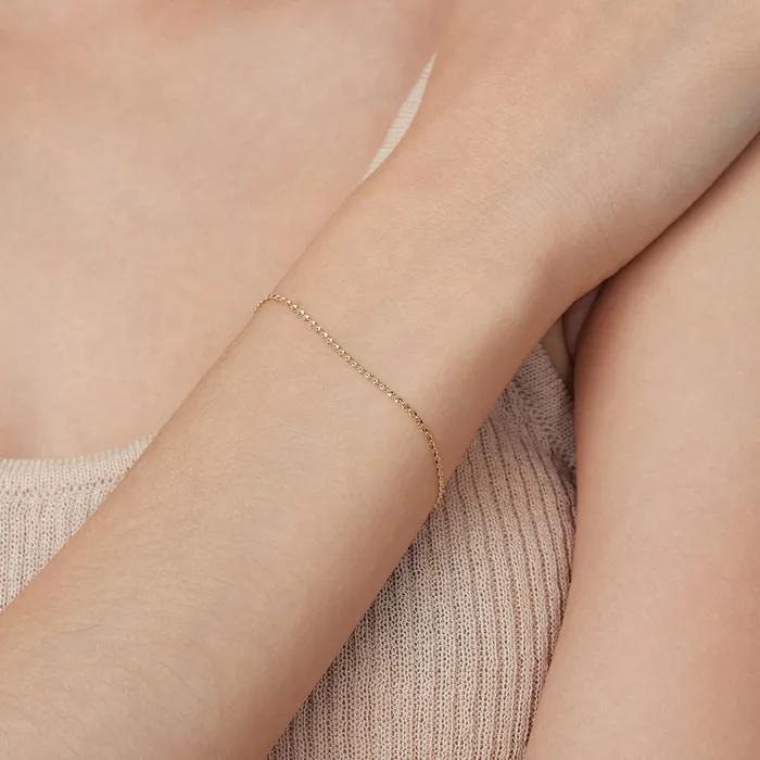 14k Glow 0.3 Chain Bracelet (14K Gold) #BR08