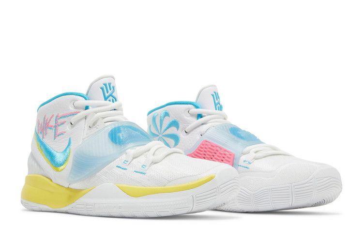 Kids' Sneakers Nike Kyrie 6 90s (GS) White/Opti Yellow-Digital Pink-Blue Fury